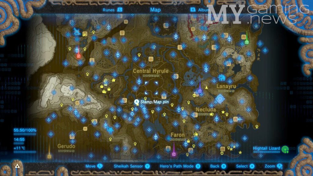 Map of Pins showing Locations of Fountains