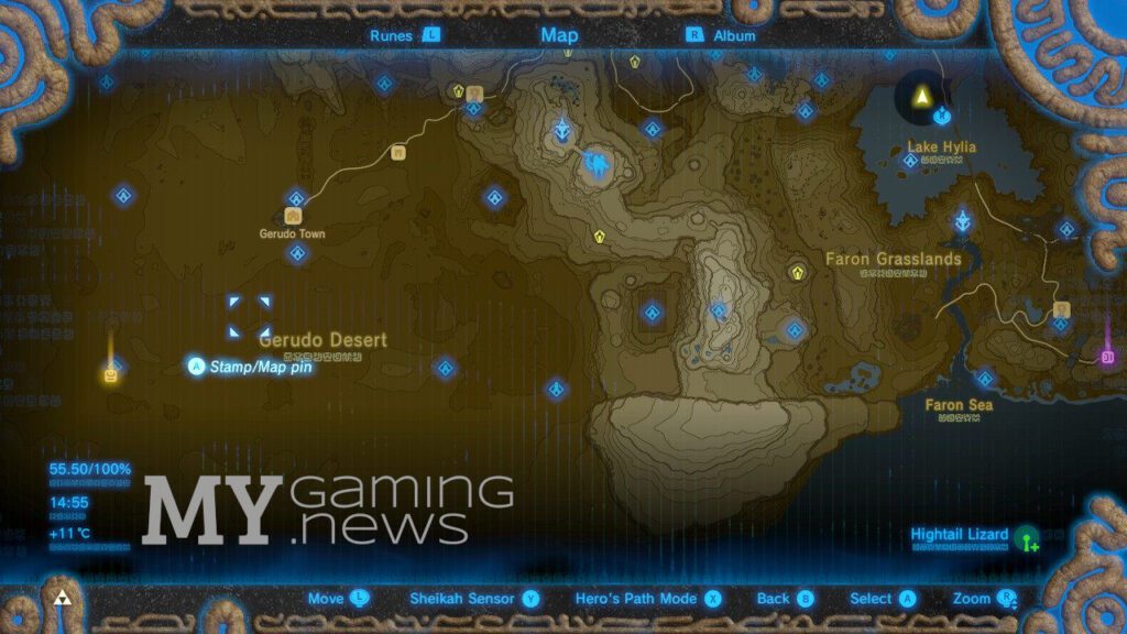 Gerudo Fountain on map